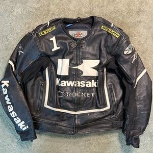 Joe Rocket Kawasaki Armored Motorcycle Jacket Black w Removable Lining Men's XL